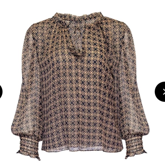 Siena Women's Black and Gold Top - Picture 1 of 8